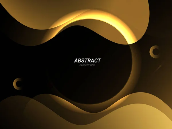 Abstraktes Geometrisches Gold Elegante Dynamische Form Modernes Muster Hintergrund Vektor — Stockvektor