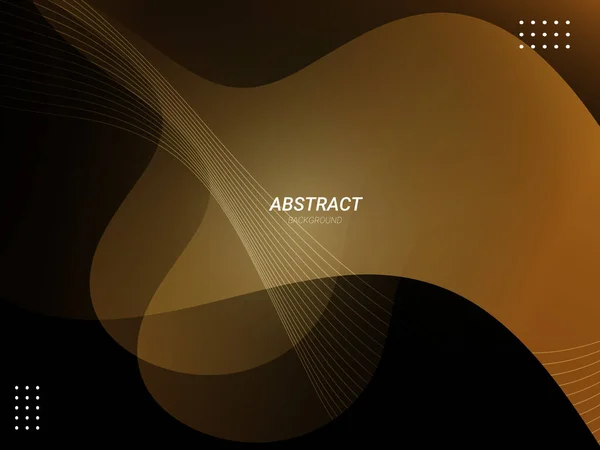 Abstract Geometrisch Goud Elegante Dynamische Vorm Modern Patroon Achtergrond Vector — Stockvector