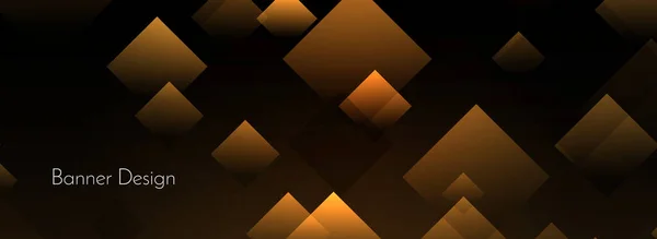 Abstrakt Geometriskt Mönster Guld Elegant Modern Banner Vektor — Stock vektor