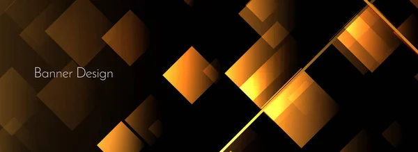 Abstract Geometrisch Patroon Goud Elegante Moderne Banner Vector — Stockvector