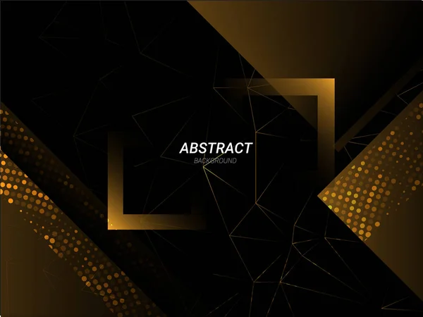 Abstract Geometrisch Goud Elegante Dynamische Vorm Modern Patroon Achtergrond Vector — Stockvector