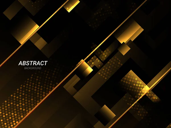 抽象幾何学的な金のエレガントな動的形状現代的なパターンの背景ベクトル — ストックベクタ