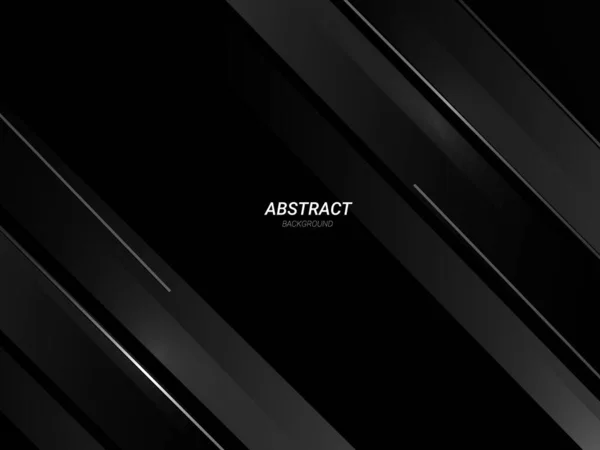 Oscuro Geométrico Negro Abstracto Fondo Elegante Diseño Patrón Vector — Vector de stock