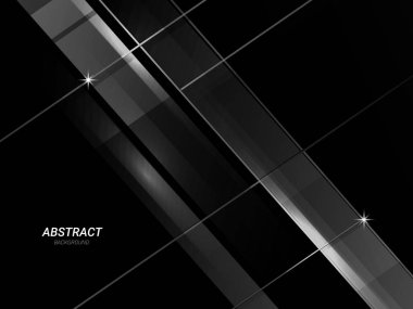 Karanlık geometrik siyah soyut arkaplan zarif tasarım şablon vektörü