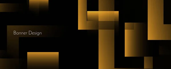 Абстрактний Геометричний Візерунок Золотий Елегантний Сучасний Банер Вектор — стоковий вектор
