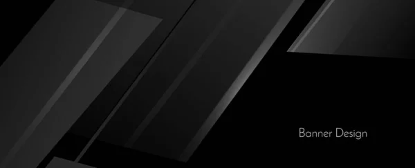 Donker Geometrische Zwarte Abstracte Achtergrond Elegant Design Patroon Vector — Stockvector