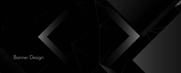 Dark Geometric Black Abstract Background Elegent Design Pattern Vector — Stock Vector