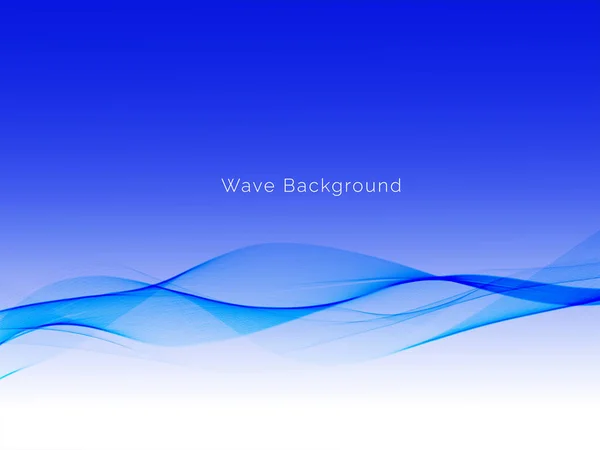Modern Blue Flowing Stylish Gradient Wave Background Vector — Stockový vektor