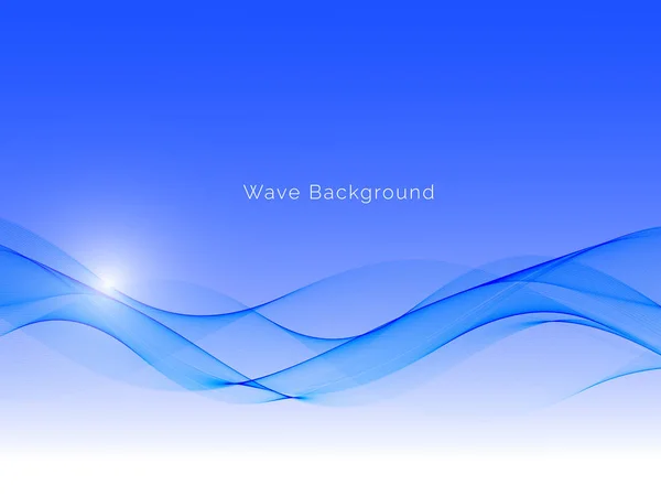 Modern Blue Flowing Stylish Gradient Wave Background Vector — Stock vektor