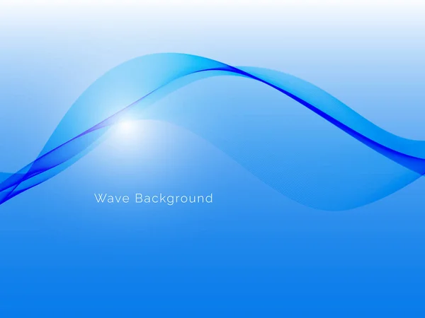 Modern Blue Flowing Stylish Gradient Wave Background Vector — 图库矢量图片