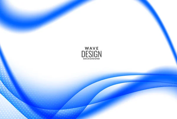 Modern Decorative Blue Wave Stylish Dynamic Background Vector — Wektor stockowy