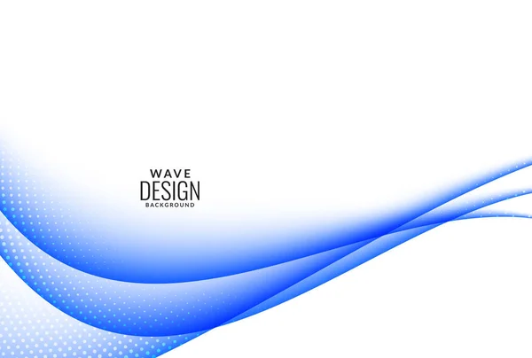 Moderne Blau Fließende Stilvolle Gradienten Welle Hintergrund Vektor — Stockvektor