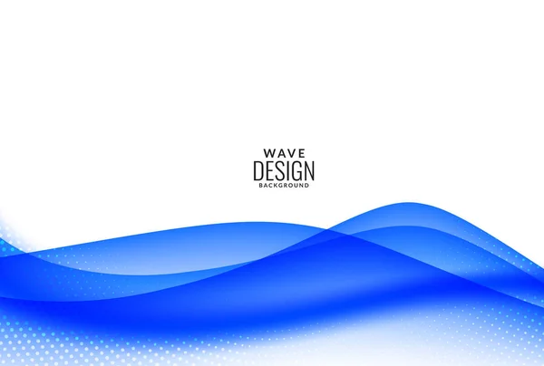 Modern Decorative Blue Wave Stylish Dynamic Background Vector — Vettoriale Stock