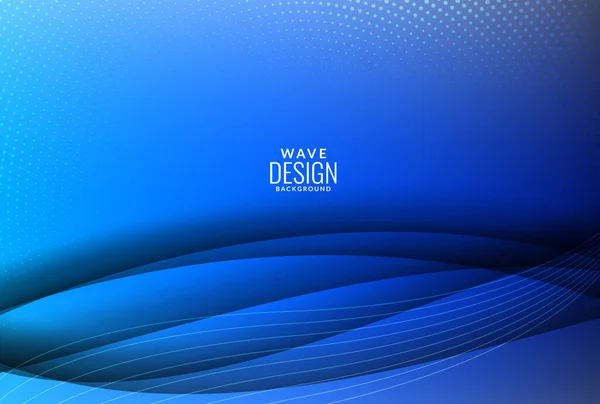 Moderno Azul Que Fluye Elegante Gradiente Onda Vector Fondo — Vector de stock