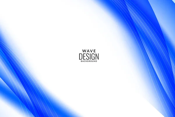 Moderno Decorativo Azul Onda Elegante Vector Fondo Dinámico — Vector de stock