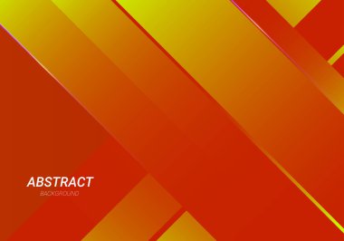 Soyut geometrik sarı ve kırmızı desenli modern dekoratif tasarım arka plan vektörü