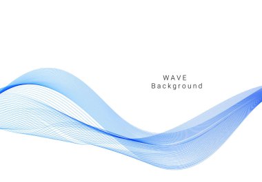 Soyut renkli vektör arkaplanı, mavi dalga tasarım vektörü