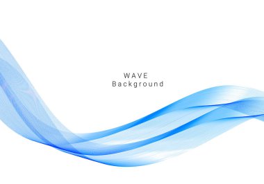 Soyut pürüzsüz modern mavi renk dalgası arkaplan vektörü