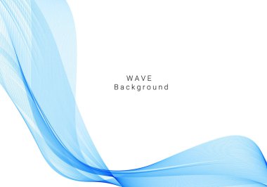 Soyut renkli vektör arkaplanı, mavi dalga tasarım vektörü
