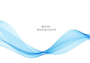 Pürüzsüz mavi dekoratif dalga tasarım arka plan vektörü