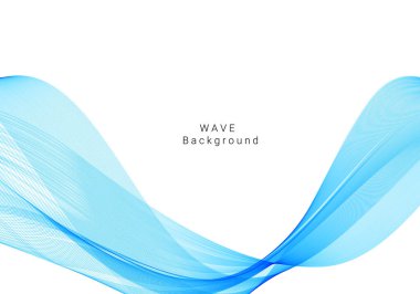 Soyut pürüzsüz modern mavi renk dalgası arkaplan vektörü