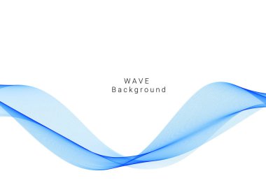 Soyut pürüzsüz modern mavi renk dalgası arkaplan vektörü