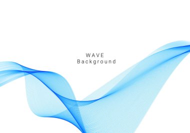 Pürüzsüz mavi dekoratif dalga tasarım arka plan vektörü