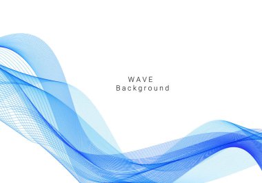 Soyut pürüzsüz modern mavi renk dalgası arkaplan vektörü