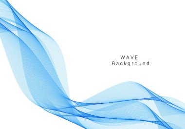 Soyut renkli vektör arkaplanı, mavi dalga tasarım vektörü