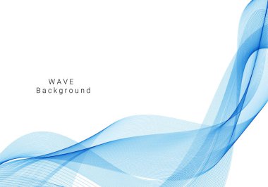 Soyut renkli vektör arkaplanı, mavi dalga tasarım vektörü