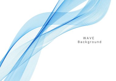 Soyut pürüzsüz modern mavi renk dalgası arkaplan vektörü