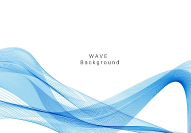 Soyut renkli vektör arkaplanı, mavi dalga tasarım vektörü