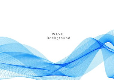 Soyut renkli vektör arkaplanı, mavi dalga tasarım vektörü