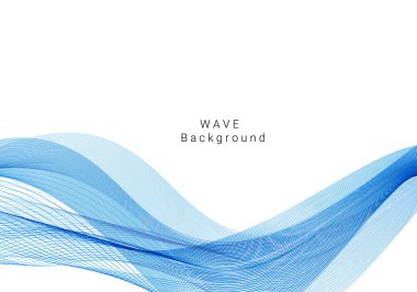 Soyut pürüzsüz modern mavi renk dalgası arkaplan vektörü