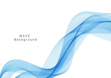 Soyut pürüzsüz modern mavi renk dalgası arkaplan vektörü