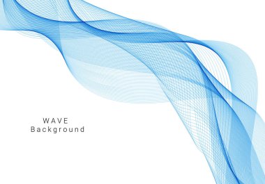 Soyut renkli vektör arkaplanı, mavi dalga tasarım vektörü