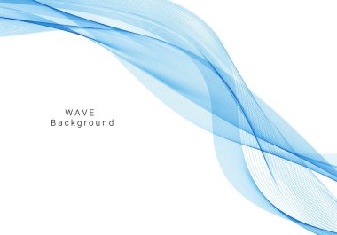 Soyut renkli vektör arkaplanı, mavi dalga tasarım vektörü