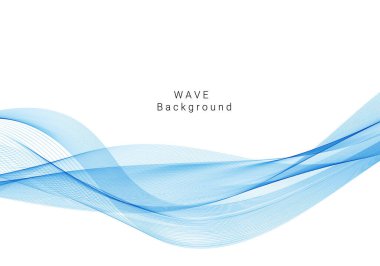 Soyut pürüzsüz modern mavi renk dalgası arkaplan vektörü