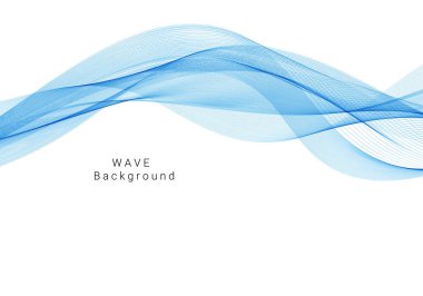 Pürüzsüz mavi dekoratif dalga tasarım arka plan vektörü