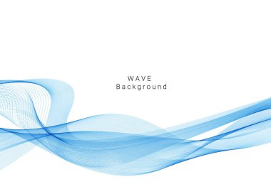Soyut renkli vektör arkaplanı, mavi dalga tasarım vektörü