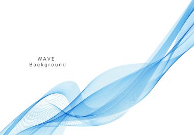 Soyut pürüzsüz modern mavi renk dalgası arkaplan vektörü