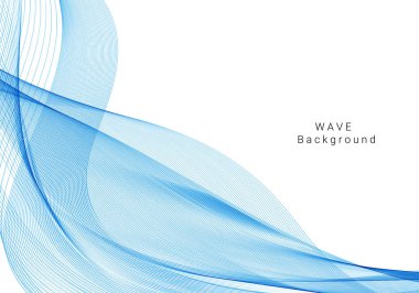 Soyut renkli vektör arkaplanı, mavi dalga tasarım vektörü