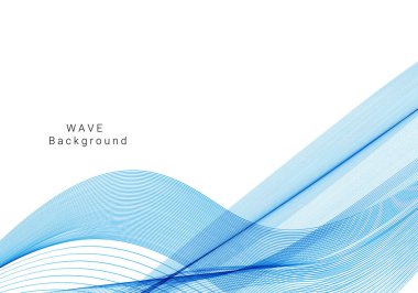 Soyut pürüzsüz modern mavi renk dalgası arkaplan vektörü