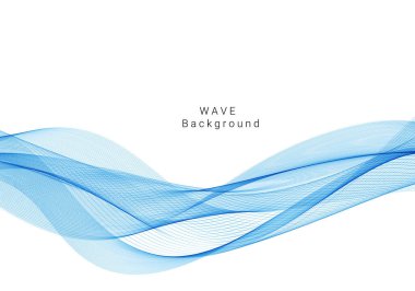 Pürüzsüz mavi dekoratif dalga tasarım arka plan vektörü
