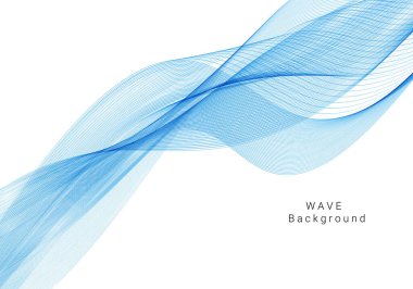 Pürüzsüz mavi dekoratif dalga tasarım arka plan vektörü