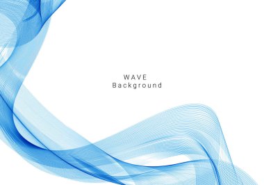 Soyut renkli vektör arkaplanı, mavi dalga tasarım vektörü