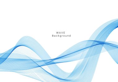 Pürüzsüz mavi dekoratif dalga tasarım arka plan vektörü