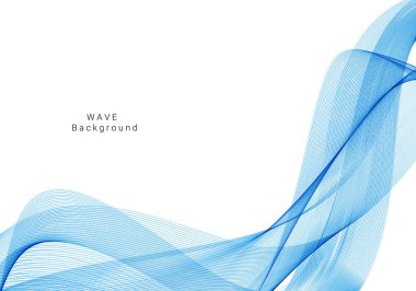 Soyut pürüzsüz modern mavi renk dalgası arkaplan vektörü