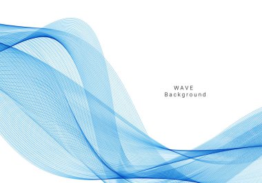 Pürüzsüz mavi dekoratif dalga tasarım arka plan vektörü