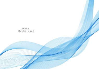 Soyut renkli vektör arkaplanı, mavi dalga tasarım vektörü
